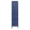 Homeroots 3 Panel Dark Blue Shutter Screen Room Divider 376803 - alternate 1